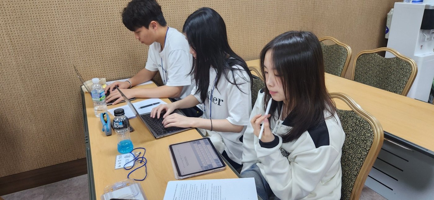 Students working on laptops